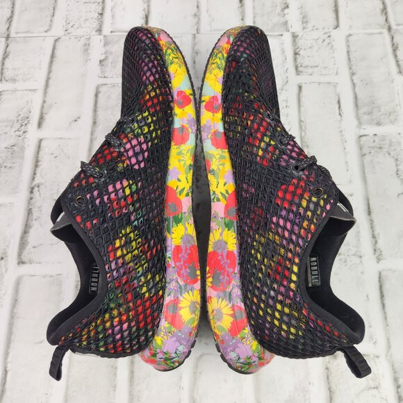 NOBULL Floral Diamond Mesh Runner Men's Size 11 Black Athletic Workout Sneakers - Picture 7 of 10